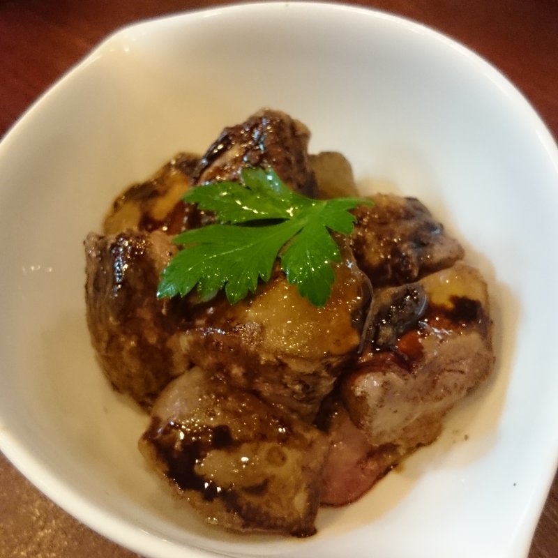 白レバーのソテー バルサミコ風味(庵 浮雨)