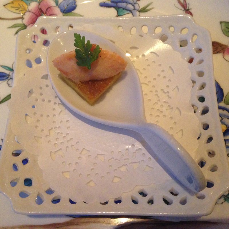 サーモンムースのアペリティフ(アンティカ オステリア デル ポンテ)