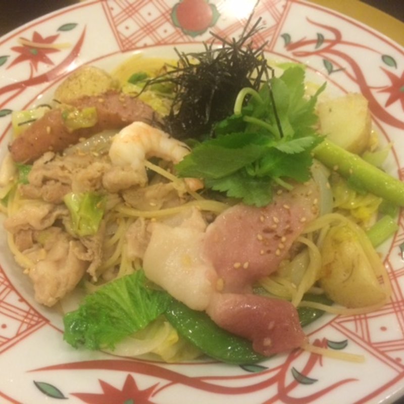 京のもち豚と春野菜の 具だくさん醤油バター(先斗入ル 京都駅ビル店 （ポントイル）)