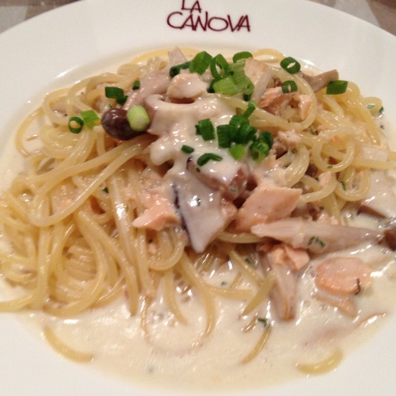 サーモンときのこのクリームソースランチ(ラ・カノヴァ )