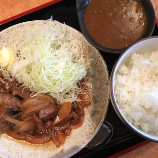 ハラミ焼き定食(まめひろ神山町店)