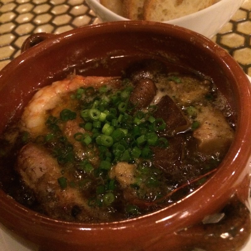 本日のアヒージョ　しょっつる仕立て(青二才 中野店)