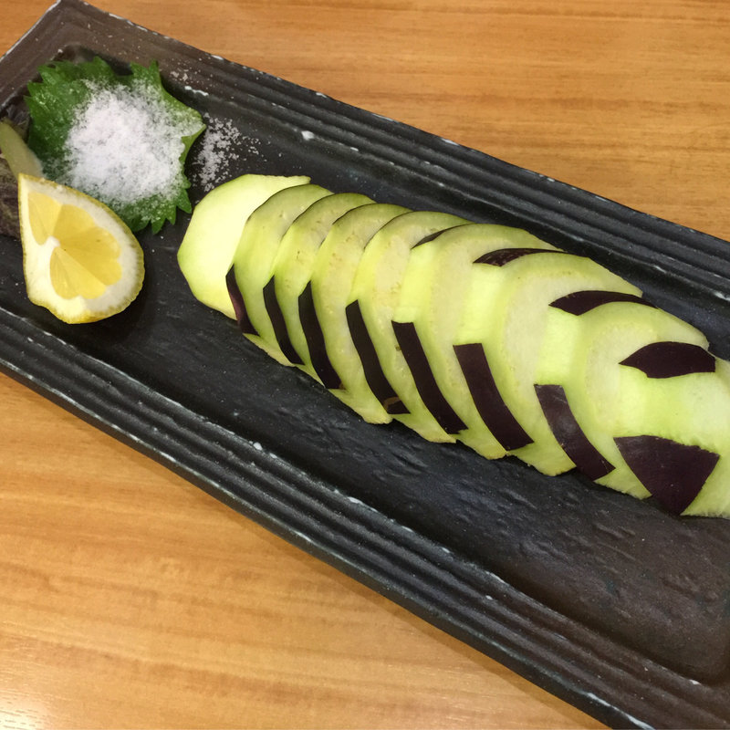 水ナスの刺身(すしざんまい 東新宿店)