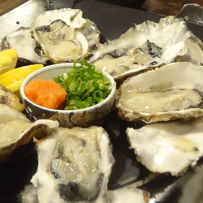 生牡蠣盛合せ(すし道場)