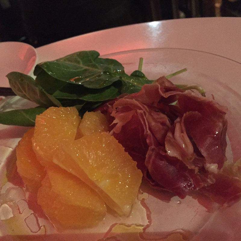 夏みかんのコンポートとハモンセラー(富士屋本店 ダイニングバー)