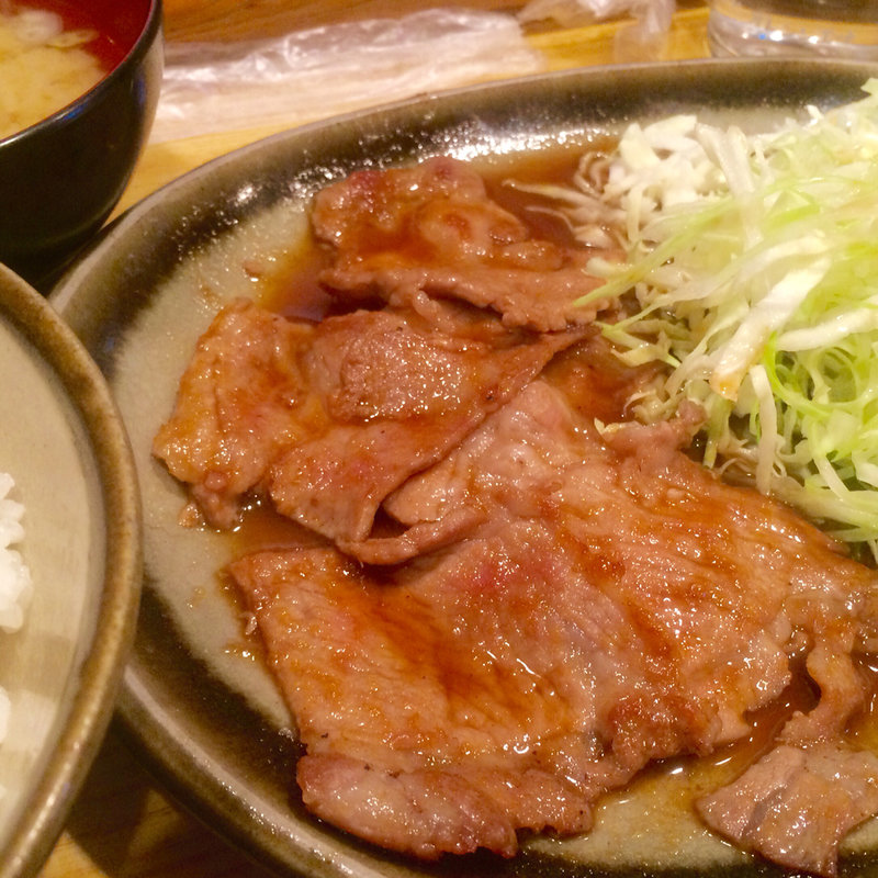 生姜焼き定食(とんかつ 常盤(ときわ))