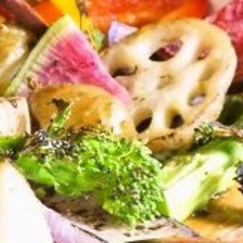 旬野菜8種石釜焼き(BUONO 本八幡店)