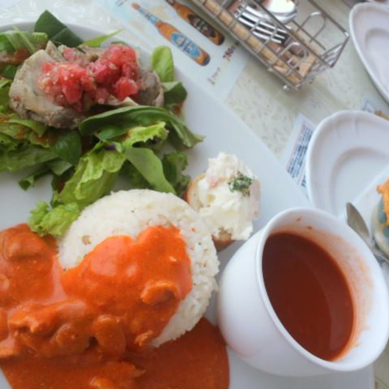 鶏肉のストロガノフ ランチセット(マトリョーシカ マルイ新宿店)