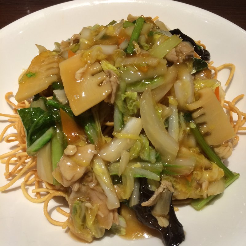 特製五目揚げそば(青冥 阪急三番街店)