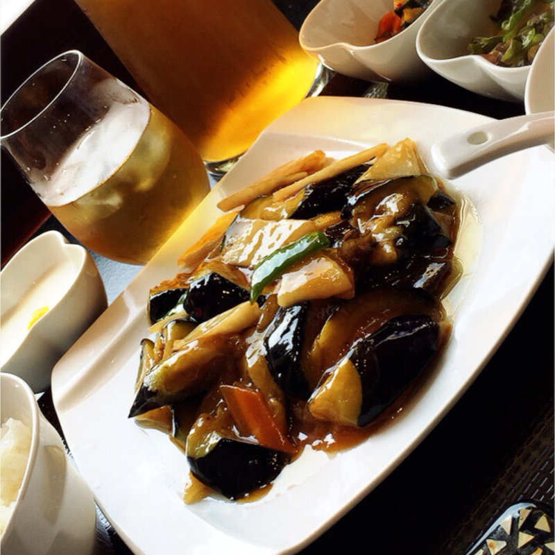 茄子と長芋の醤油炒め(御膳房 銀座店 （中国雲南料理、雲南キノコ火鍋専門店）)