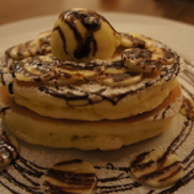 チョコバナナパンケーキ(arbor's cafe)