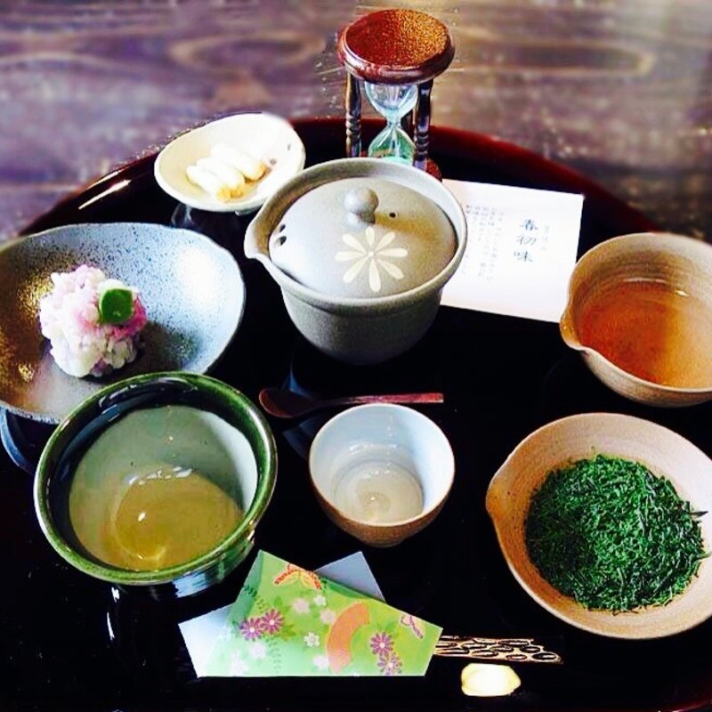 春初味の露＋紫陽花(深緑茶房 )