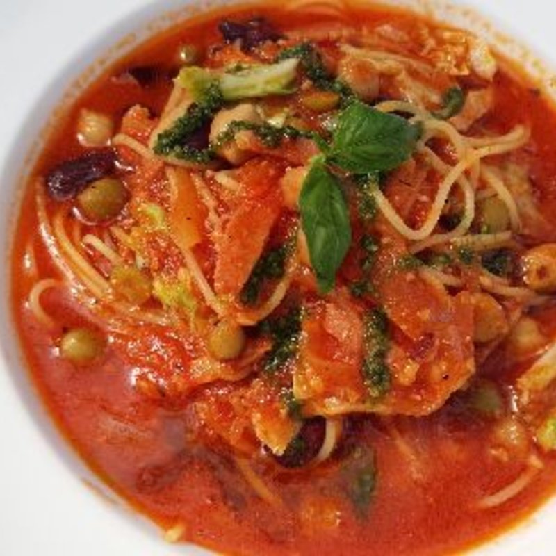 春キャベツとミックスビーンズのトマトソース(ボスケット （Ｂｏｓｃｈｅｔｔｏ）)