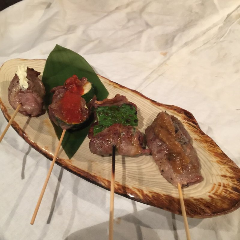 夏野菜の肉巻き(山遊木)