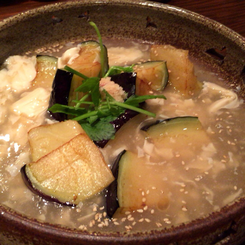 賀茂茄子の揚げ出し 湯葉あんかけ(輪だち )