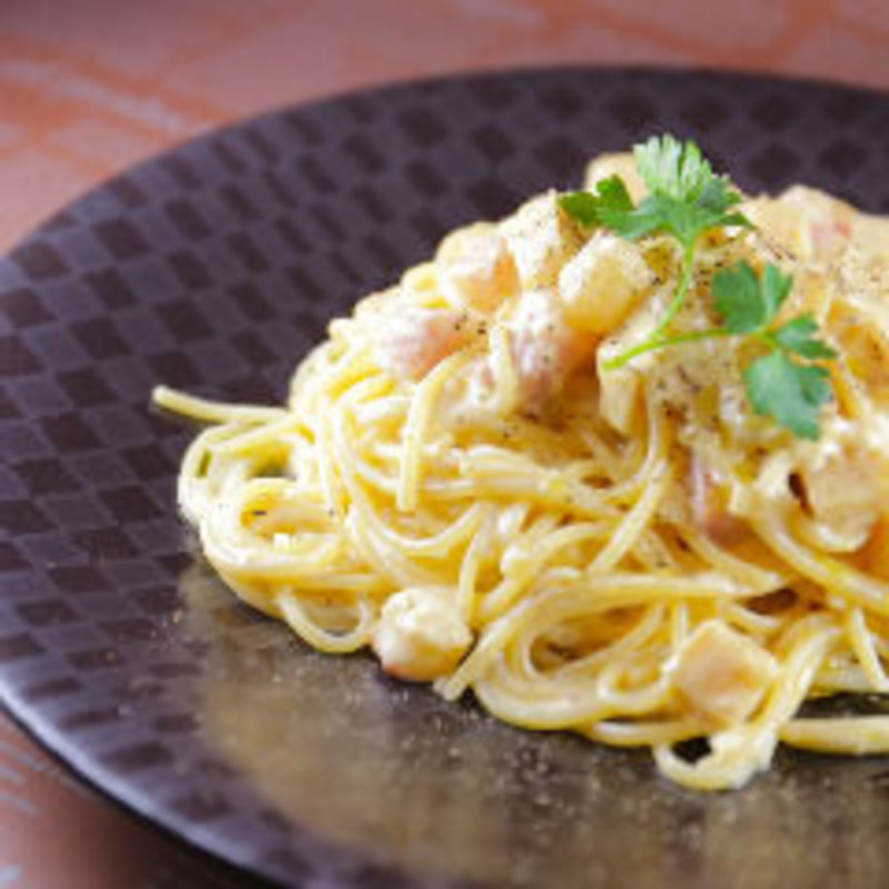 イベリコ豚と筍のカルボナーラ(エルバルコ)