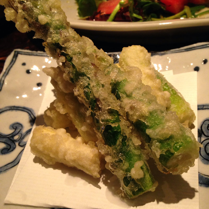 アスパラの天ぷら(ちろり)