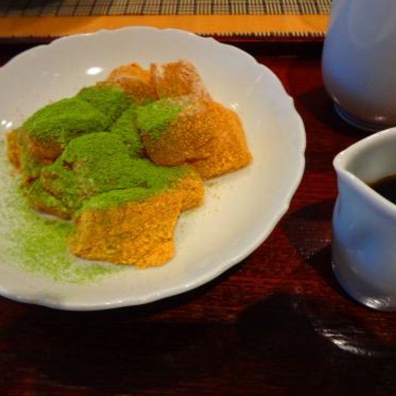 蓮根餅の和三盆(福寿園京都本店 京の茶寮 )