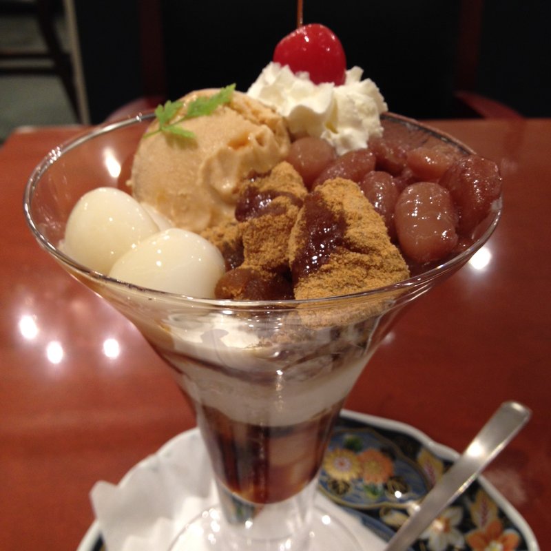 きなこわらびもちパフェ(麻布茶房 西武渋谷店  （アザブサボウ）)