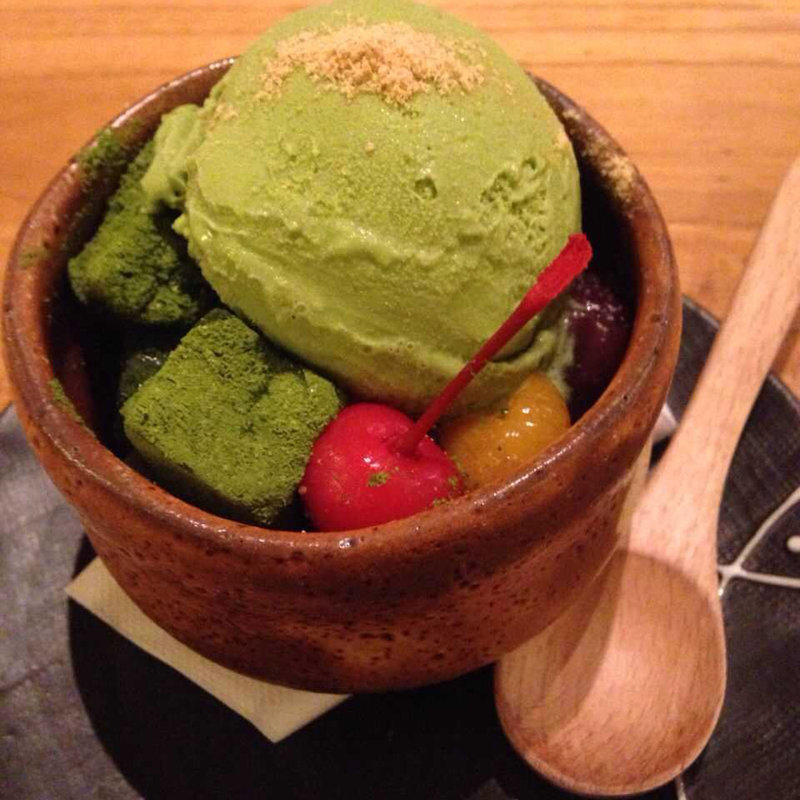 抹茶あんみつ(とうふ旬菜 心音)