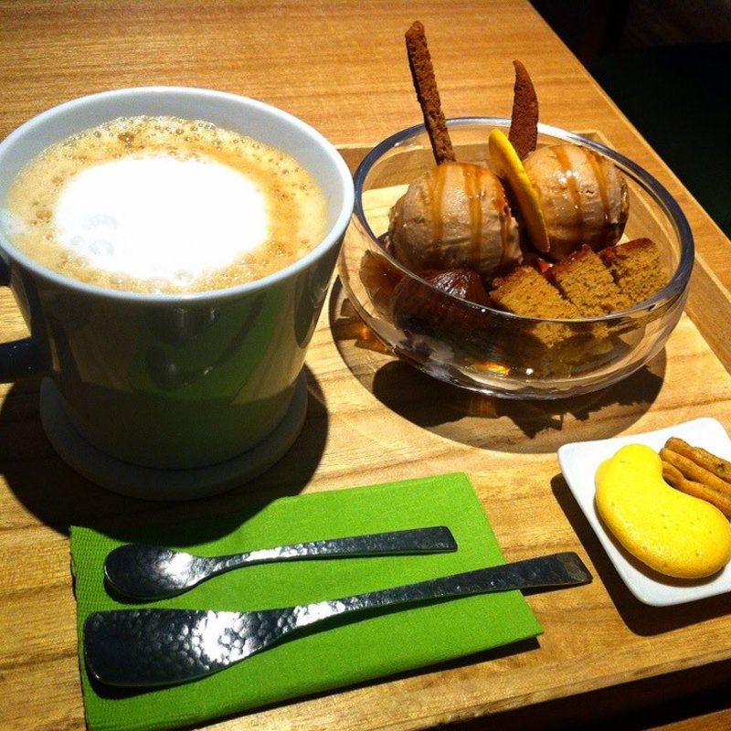 焙じ和栗丸ぱふぇ(茶庭 然花抄院)