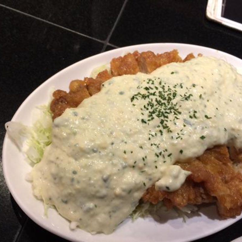 若鶏の唐揚げ定食特製タルタルソース(鉄川板蔵 新橋店)