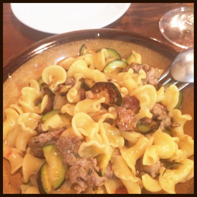 レモン豚のサルシッチャとズッキーニのジッリ(Trattoria FRANCO トラットリア フランコ)