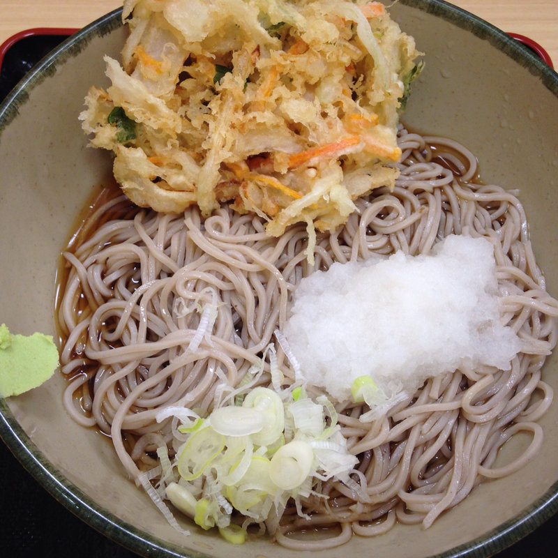 冷たいかき揚げそば(蕎麦処　あいづ)