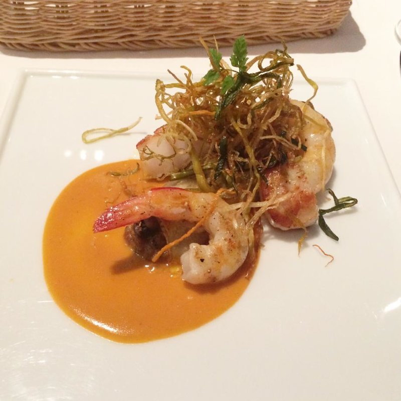 海老と帆立貝のプランチャーソテー(ブラッスリー・ポール・ボキューズ 大丸東京)