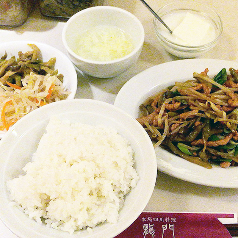 ザーサイと豚肉炒めランチセット(龍門)