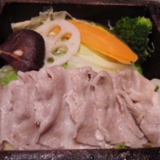 鹿児島豚とこだわり野菜の蒸ししゃぶ定食(六道 （ROKUMICHI）)