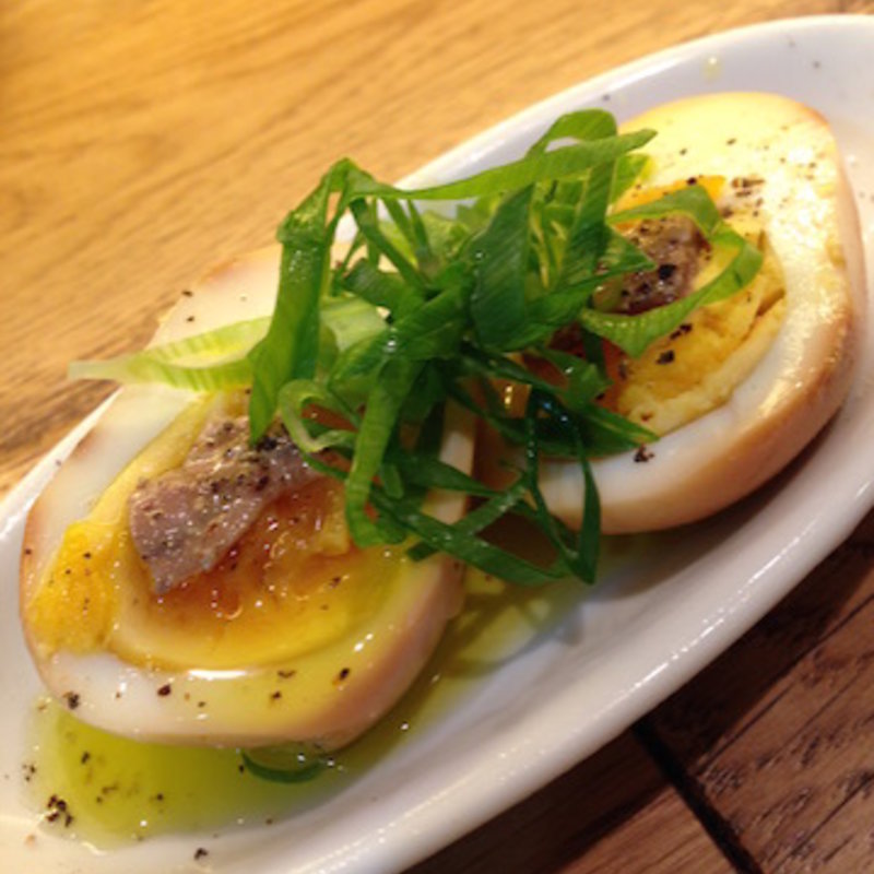 アンチョビ燻製たまご(VIA BEER OSAKA / ヴィアビア オオサカ 新大阪)