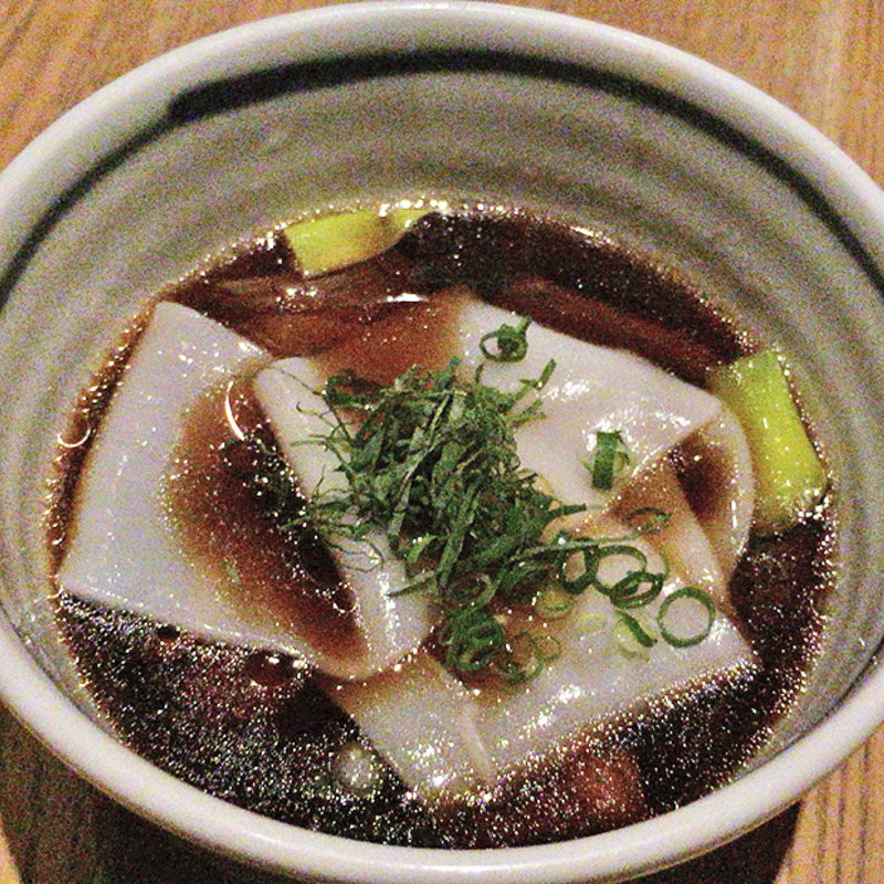 柚子をきかせた鴨葱極太うどん(雨後晴 恵比寿店（あめのちはれ）)