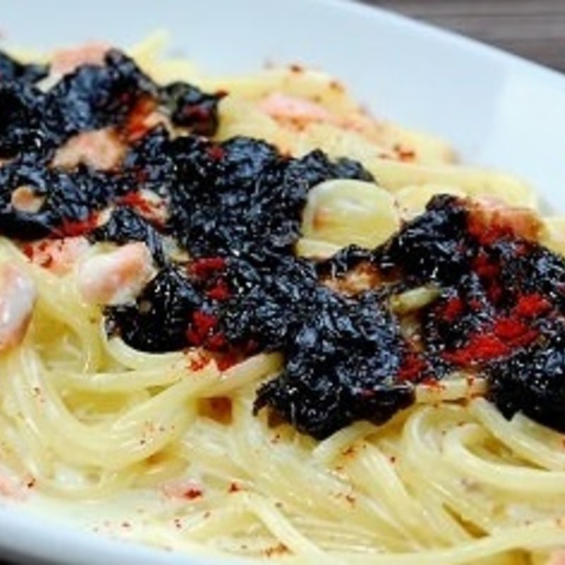 岩海苔とサーモンのわさびクリームパスタ(トコトコ )