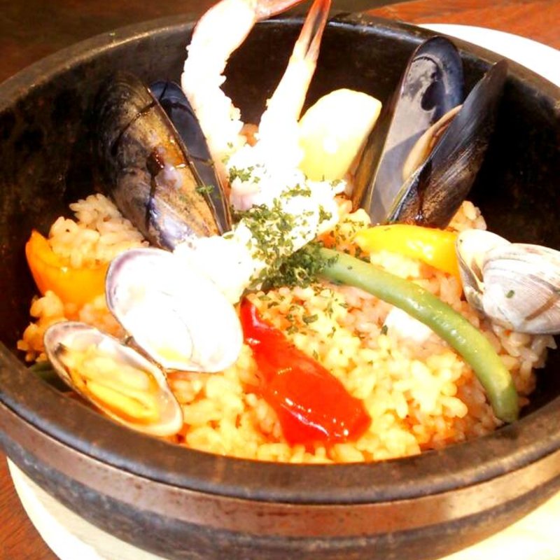 海鮮石焼パエリア(ランチ)(Unico 西梅田)