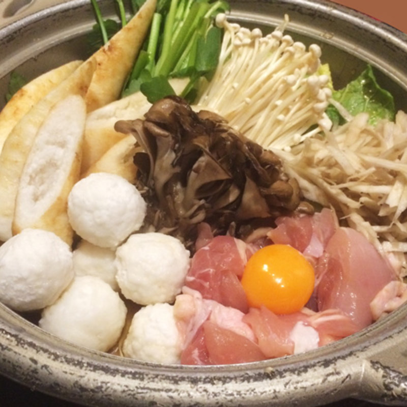 秋田県産比内地鶏 きりたんぽ・だまこ鍋(あくとり代官 鍋之進 渋谷)