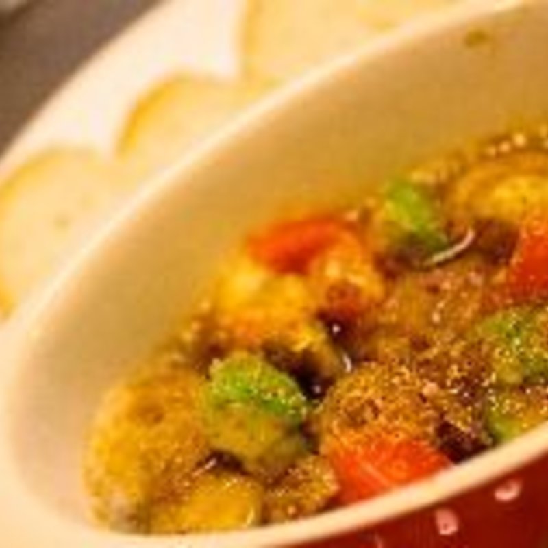 ホタテとアボカドのアヒージョ(生ハム食べ放題のお店イタリアンバルCafeMiele)