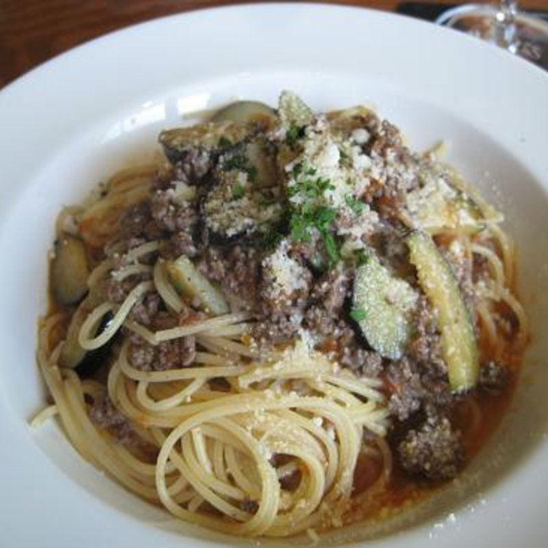 ナスのミートソーススパゲティランチ(オステリア・ゴッグ)