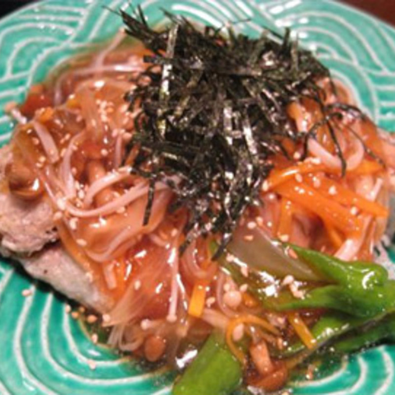 魚の唐揚げ野菜ときのこのあんかけ(珍竹林 )