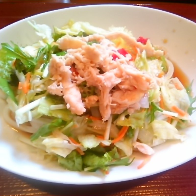 サラダうどん(楽釜製麺所 新宿西口直売店 )