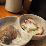 真蛸のカルパッチョ・粒貝の旨煮