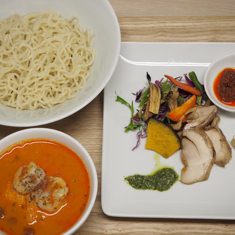 太陽の濃厚海老トマつけ麺(太陽のトマト麺)
