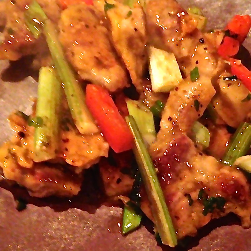 豚肩ロースの炒め物(タンポポ)