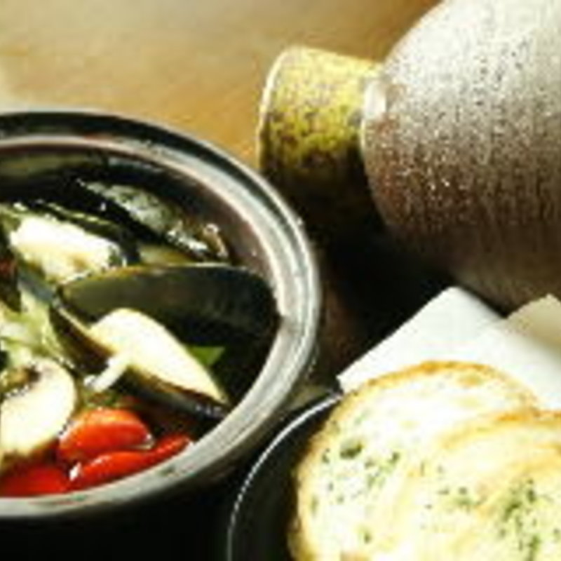 ムール貝のアヒージョ(炎丸 本八幡店)