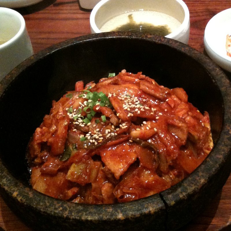 石焼ジェユクトッパセット（スープ付）(妻家房 日本橋店 （サイカボウ）)