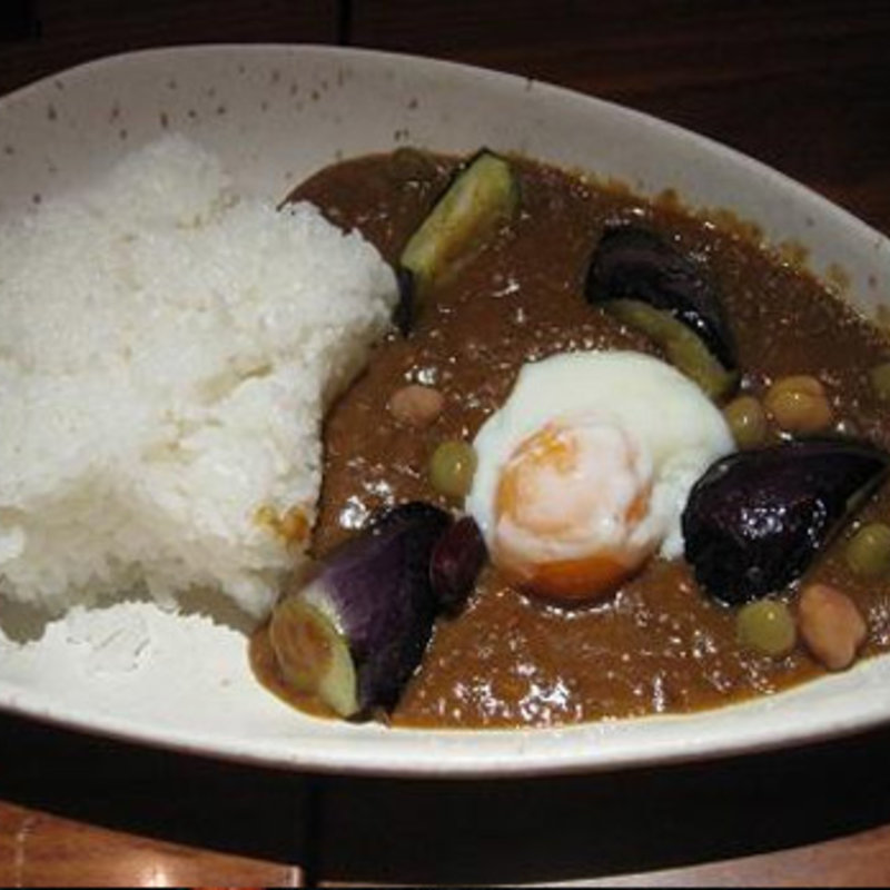茄子とお豆のキーマカレーライス(ベジダイニング華)