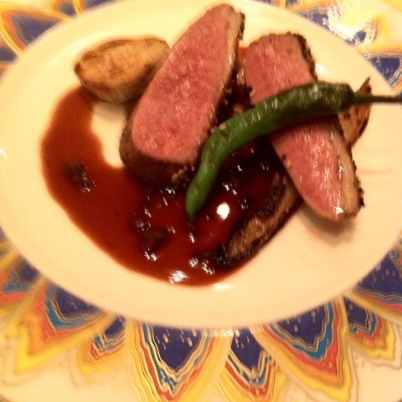 鴨胸肉のゴマ風味(九段プレジール)