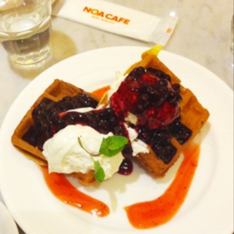 ブルーベリーワッフル(ノアカフェ 銀座店)