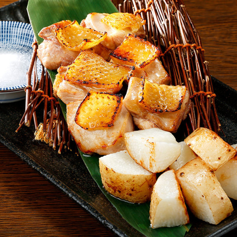 しゃもロックと長いもの炙り(いちげん 東松戸店)