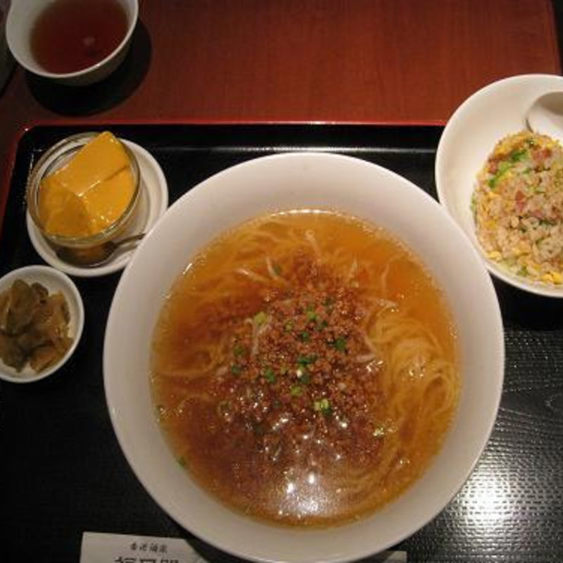ジャージャーつゆそばと半チャーハン(福盈門 鶴見本店)